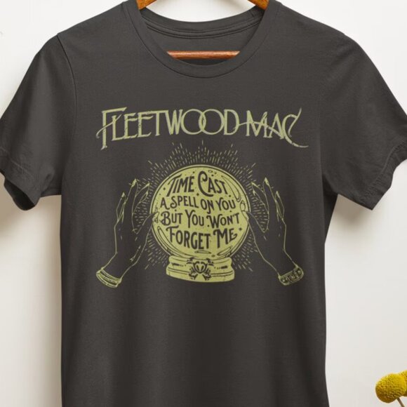 Fleetwood Mac Time Cast A Spell On You, But You Won't Forget Me Lyrics T-shirt - Picture 1 of 2